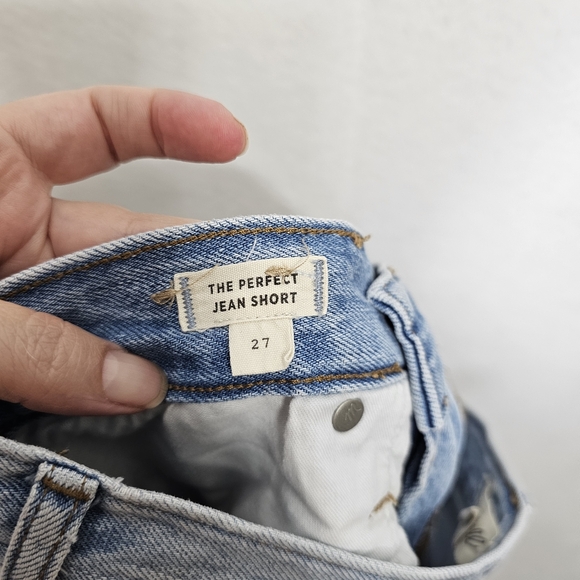 Madewell Light Wash Denim High Rise Perfect Jean Shorts 27 - Picture 4 of 12